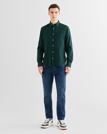  GANT Erkek Yeşil Regular Fit Düğmeli Yaka Gömlek