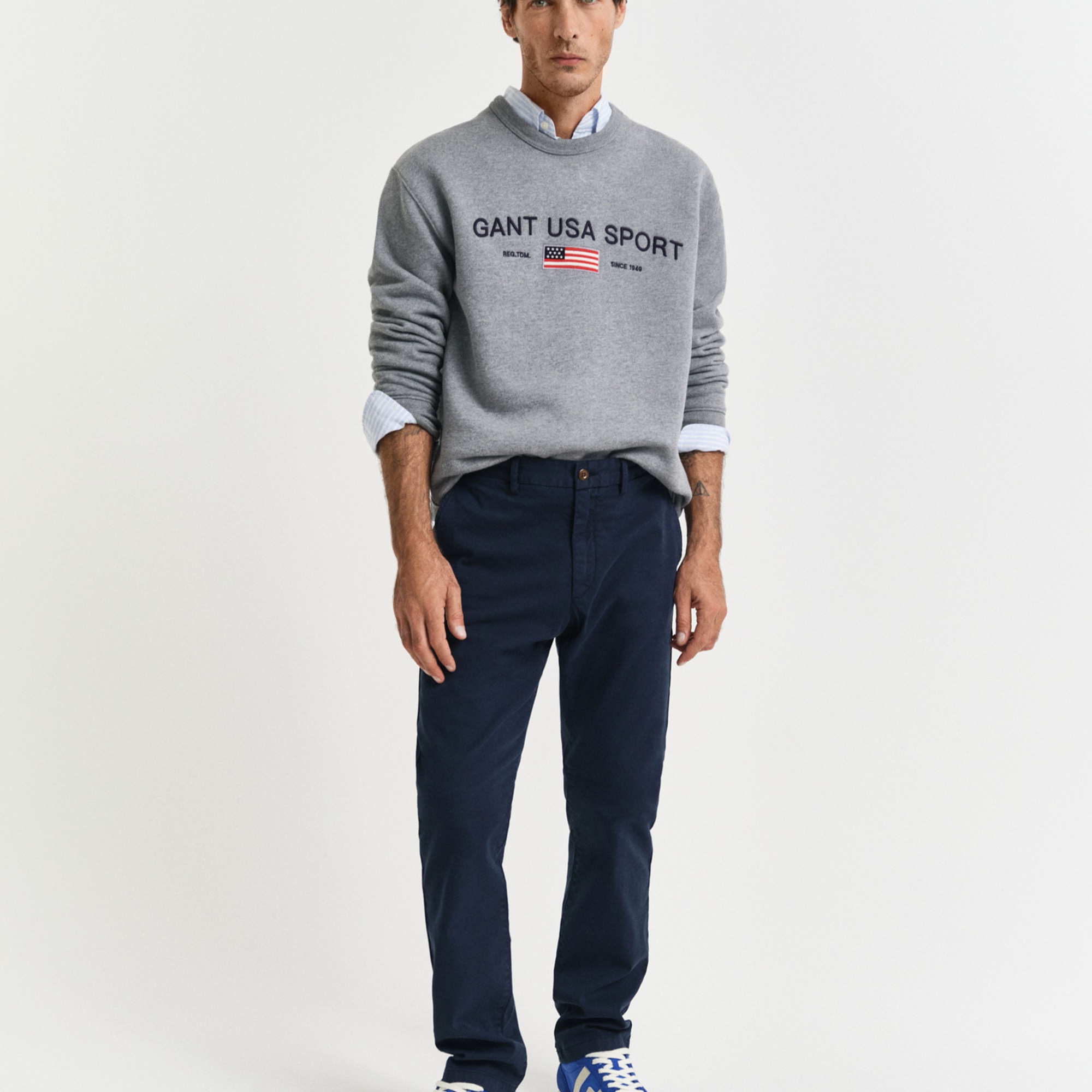 GANT Erkek Lacivert Slim Fit Pantolon