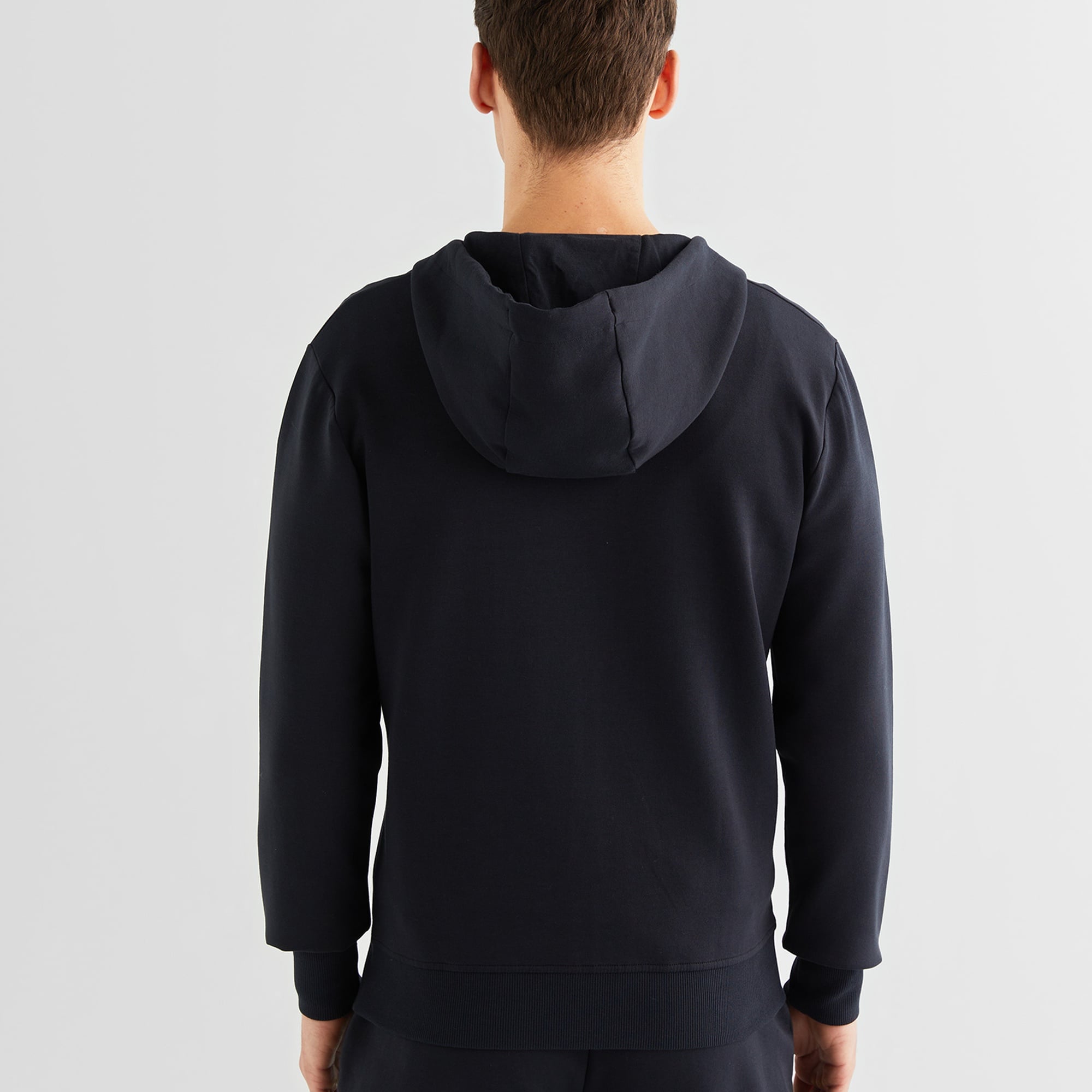 GANT Erkek Siyah Relaxed Fit Kapüşonlu Logolu Sweatshirt