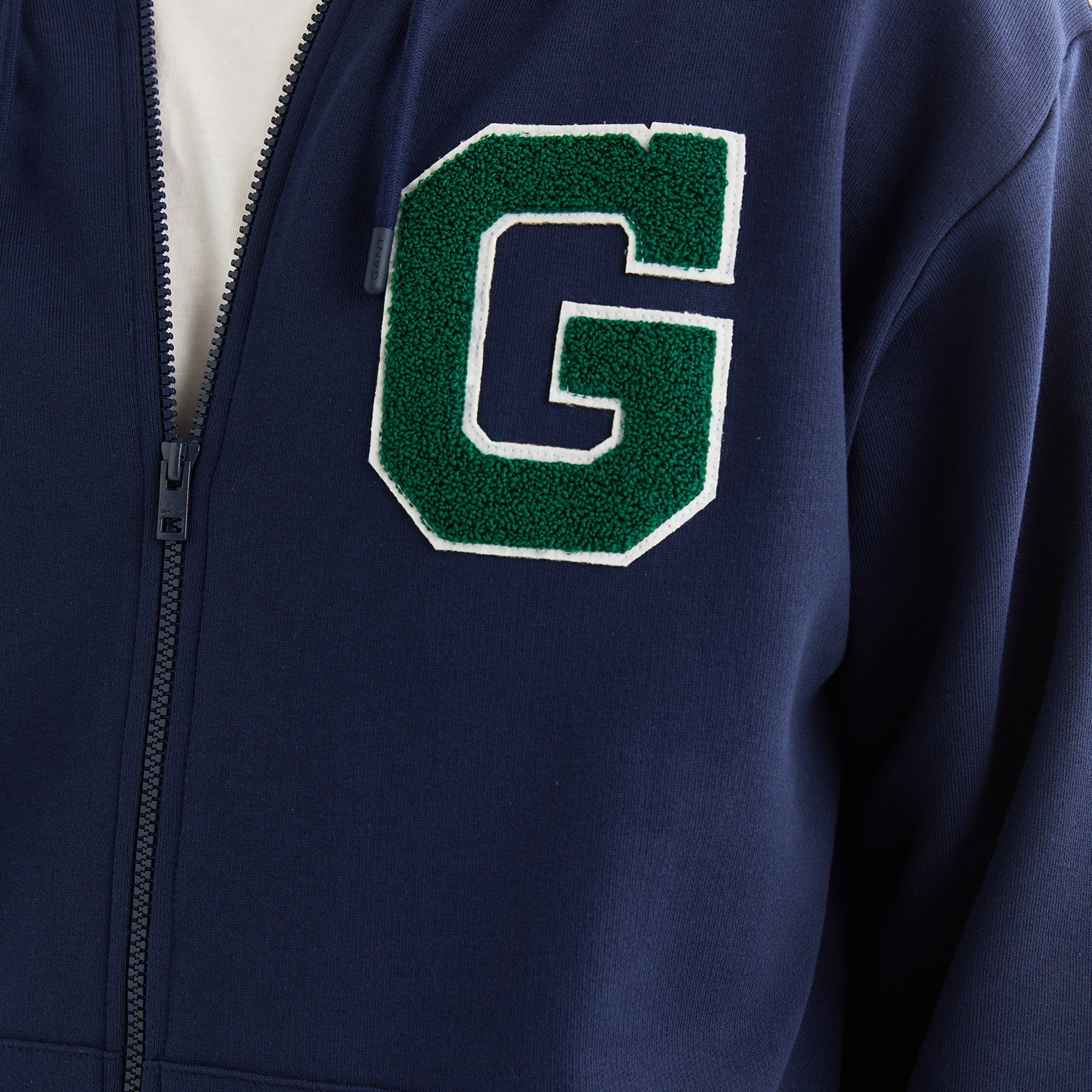 GANT Erkek Lacivert Relaxed Fit Kapüşonlu Logolu Sweatshirt