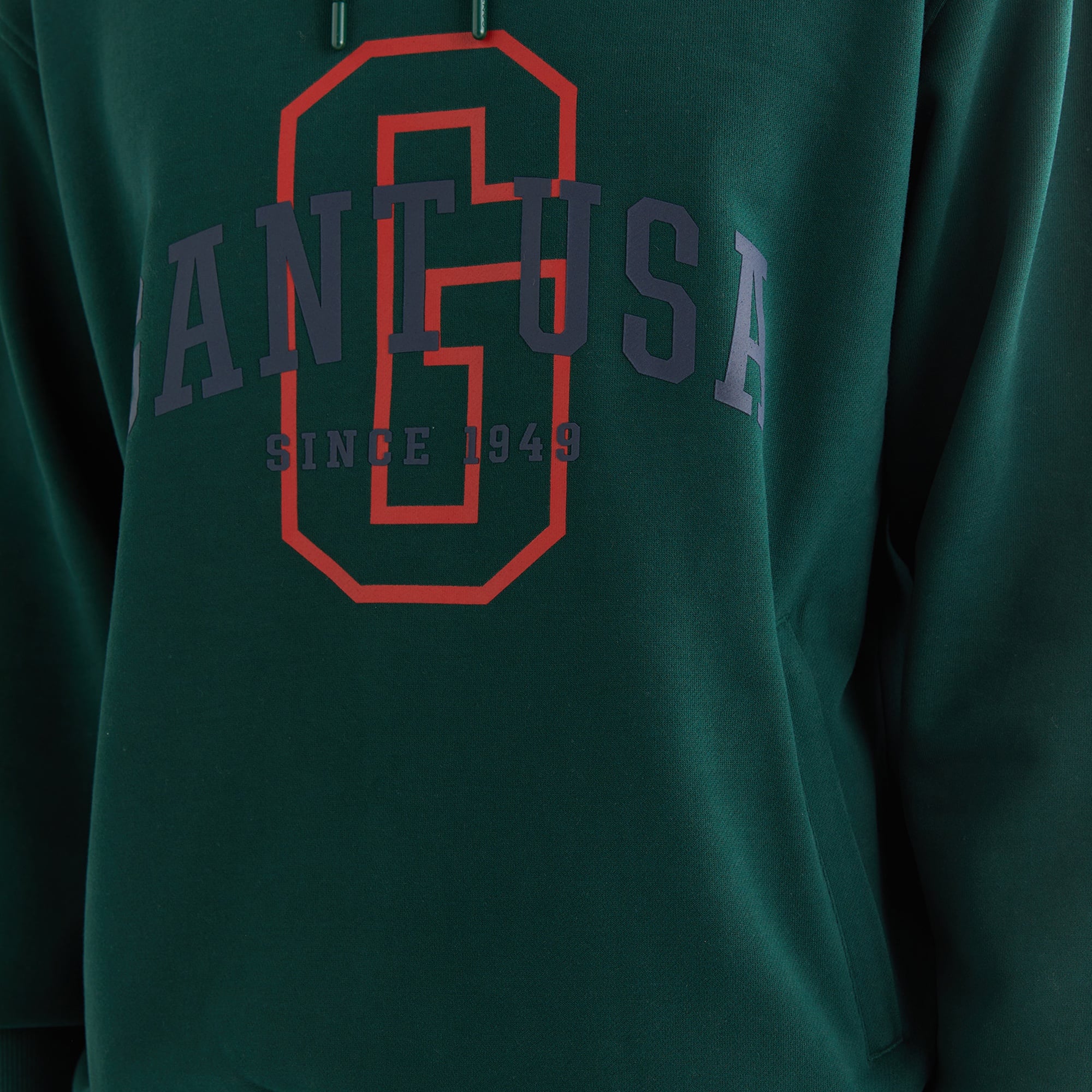 GANT Erkek Yeşil Relaxed Fit Kapüşonlu Logolu Sweatshirt