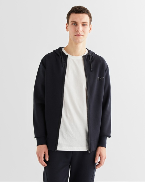  GANT Erkek Siyah Relaxed Fit Kapüşonlu Logolu Sweatshirt