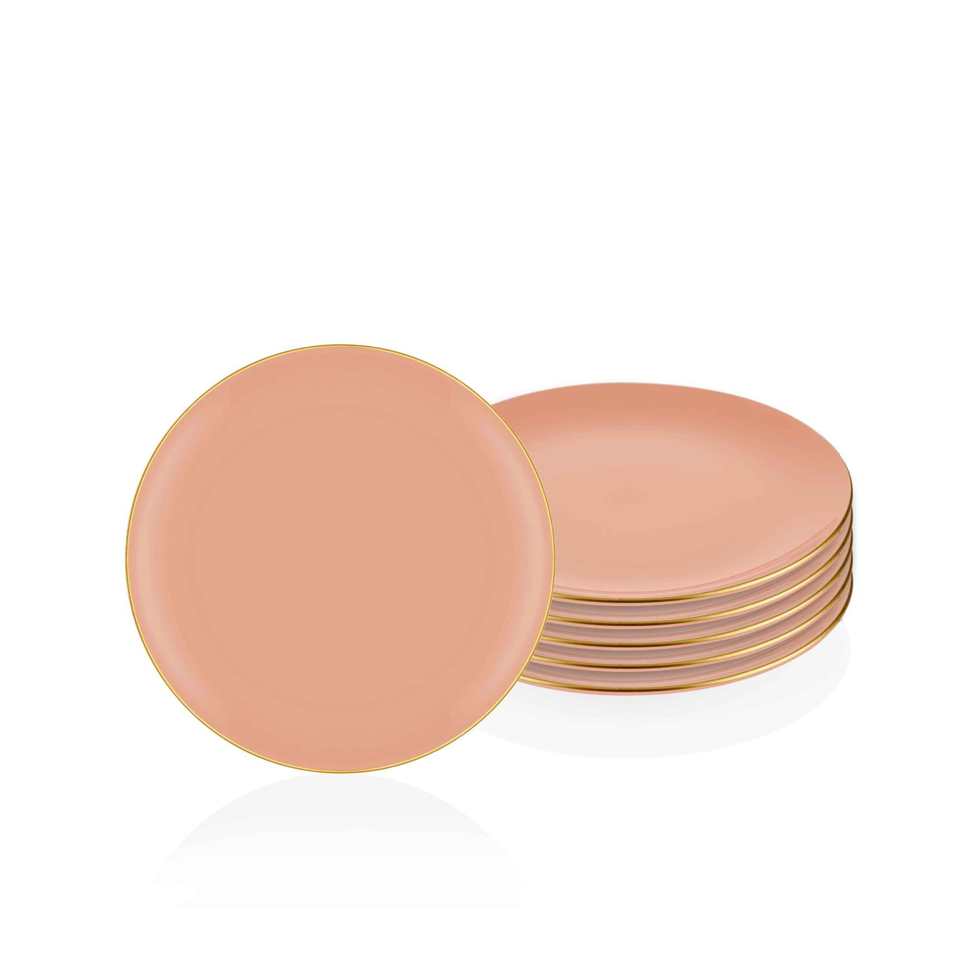 Basic Pasta Tabağı 6 Lı Set Somon Pembe - 19cm