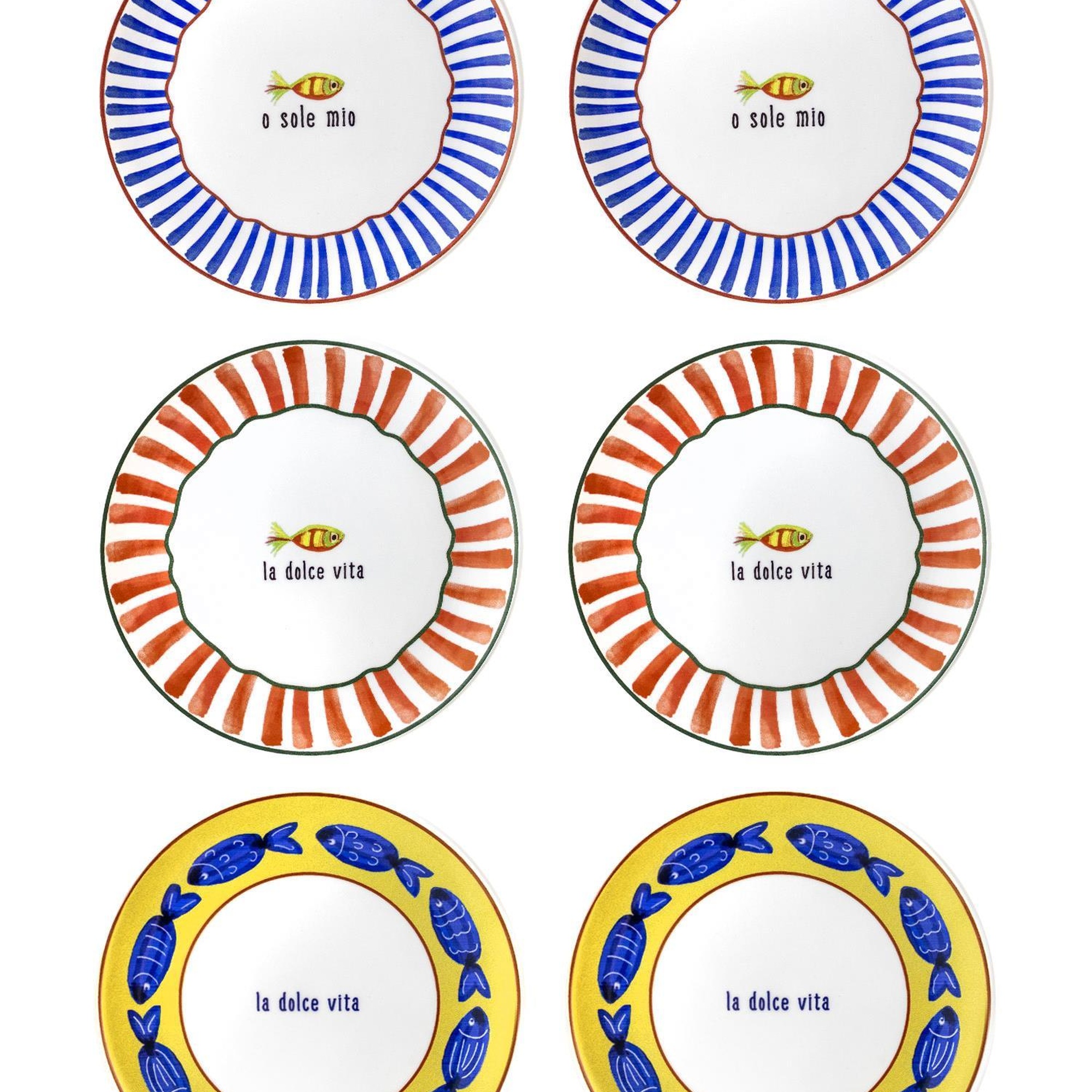 Fish Pasta Tabağı 6lı Set 19 cm