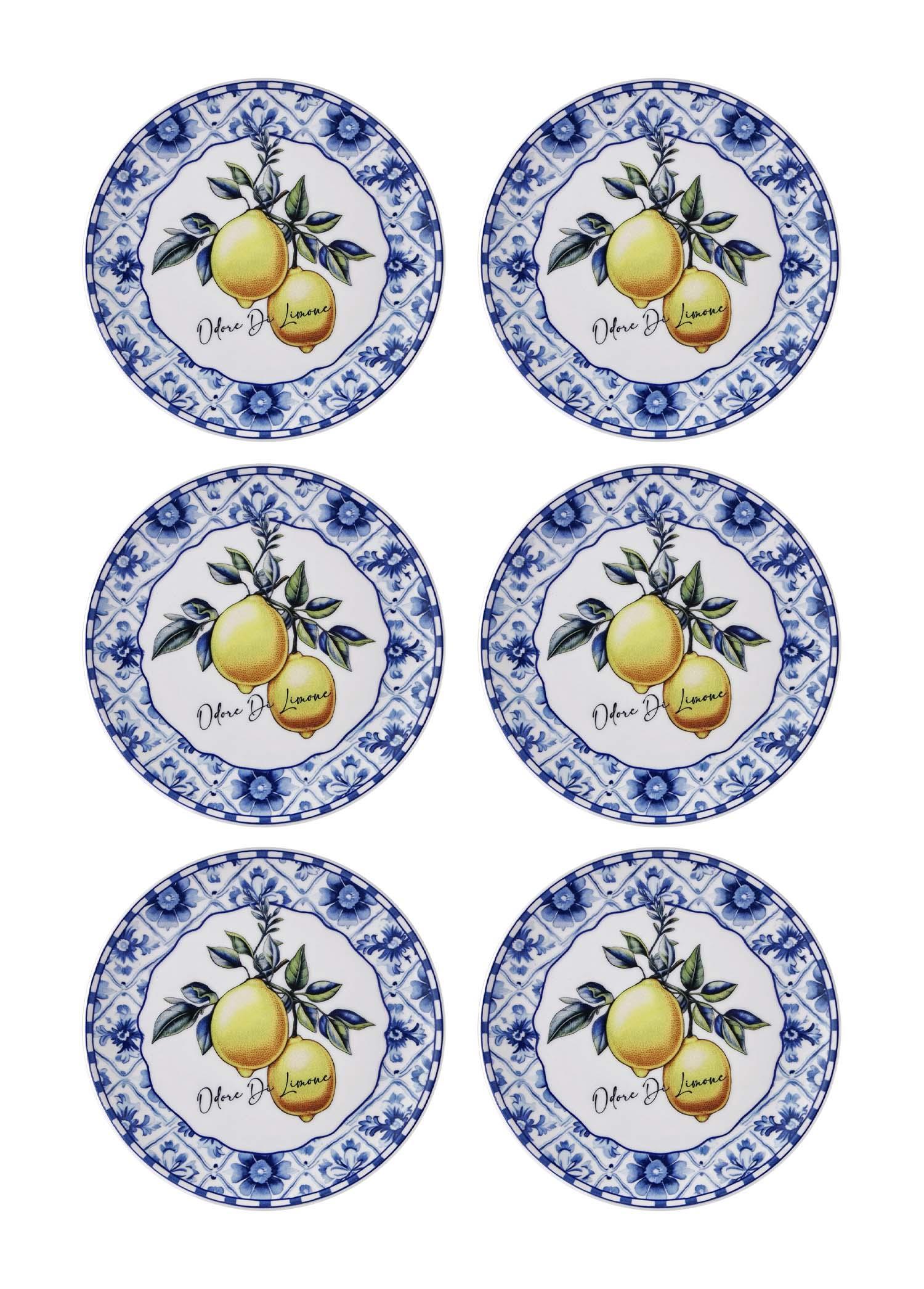  Odore Di Limone Pasta Tabağı 6lı Set 19 cm ODL0001