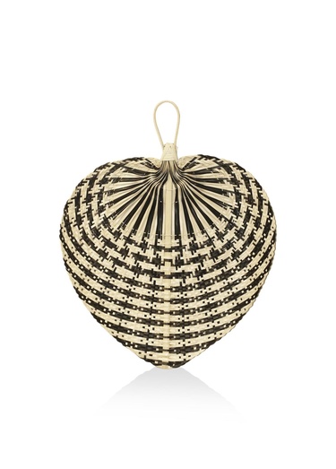  Dekoratif Bambu Duvar Dekoru Siyah 3x48x58 cm