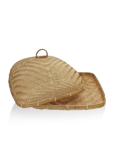  Bambu Dikdörtgen Tepsi 40x40x21 cm