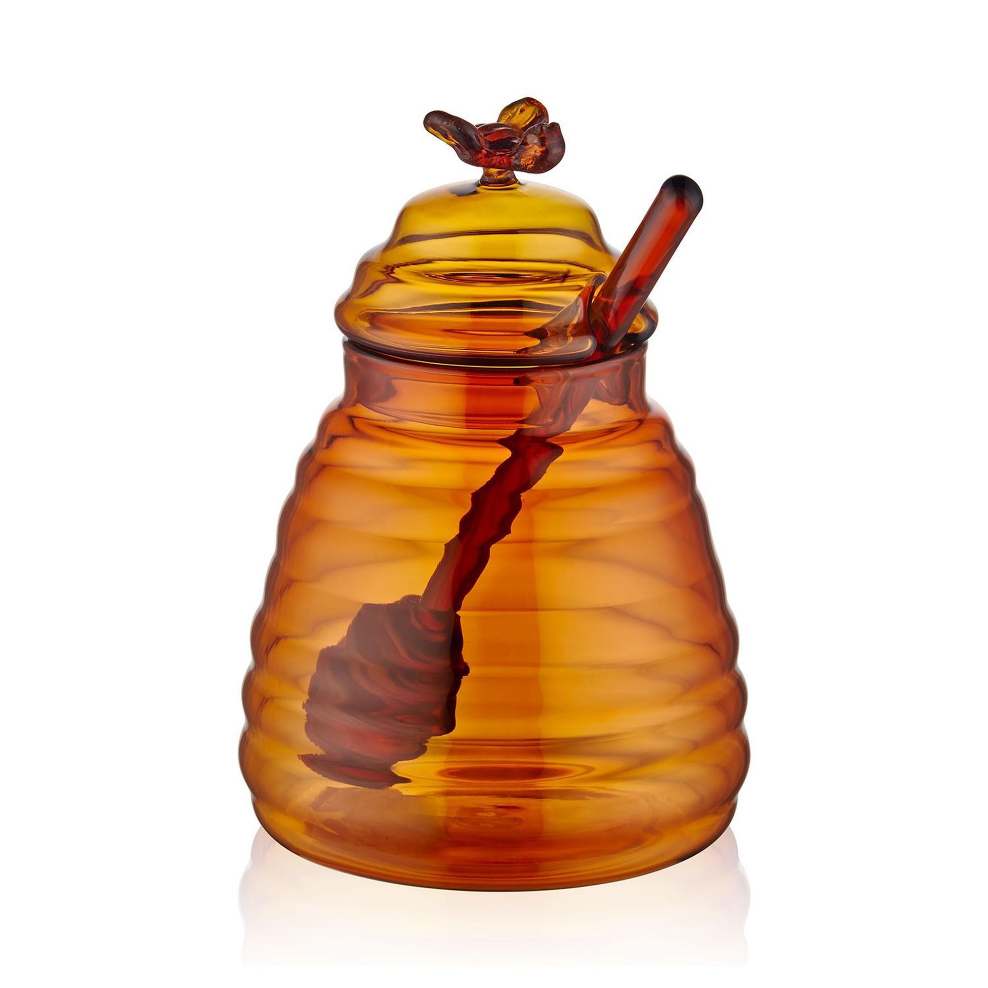 Cam Bal Kavanozu Amber 13 Cm