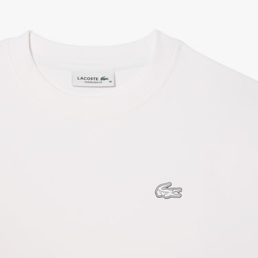  Lacoste Kadın Oversize Fit Bisiklet Yaka Beyaz Sweatshirt