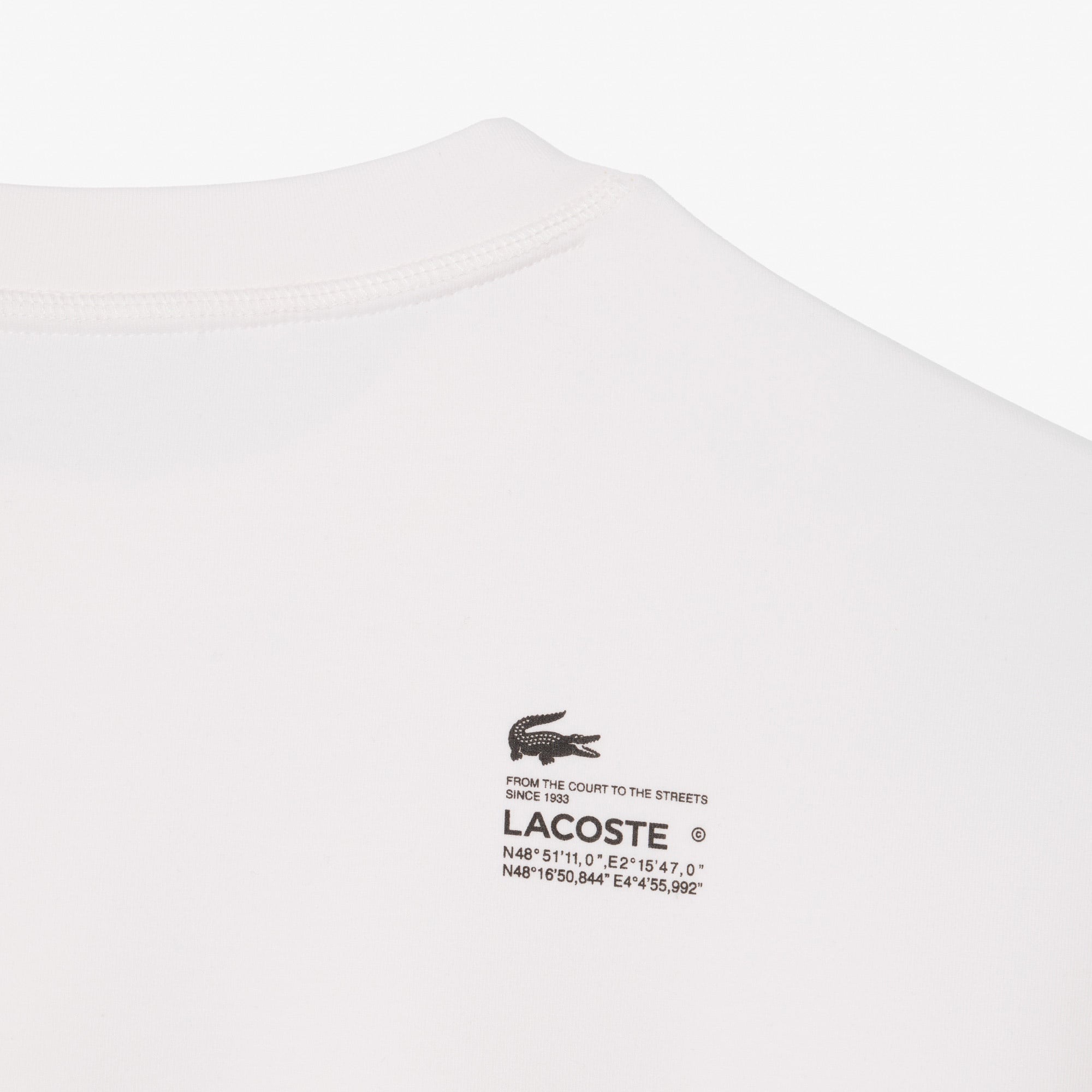 Lacoste Kadın Oversize Fit Bisiklet Yaka Beyaz Sweatshirt