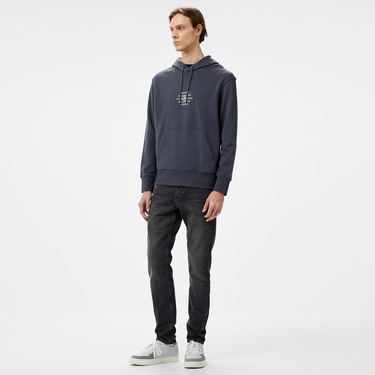  Calvin Klein Jeans Nyc Stamp Graphic Erkek Gri Sweatshirt