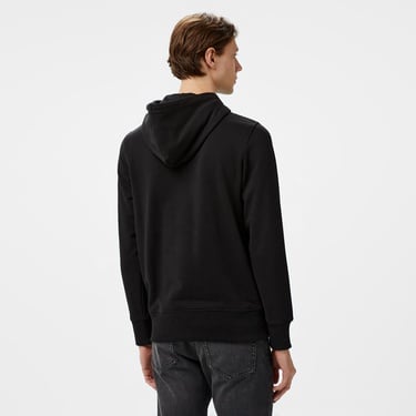  Calvin Klein Jeans Distressed Monologo Erkek Siyah Hoodie