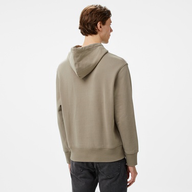  Calvin Klein Jeans Nyc Stamp Graphic Erkek Bej Hoodie