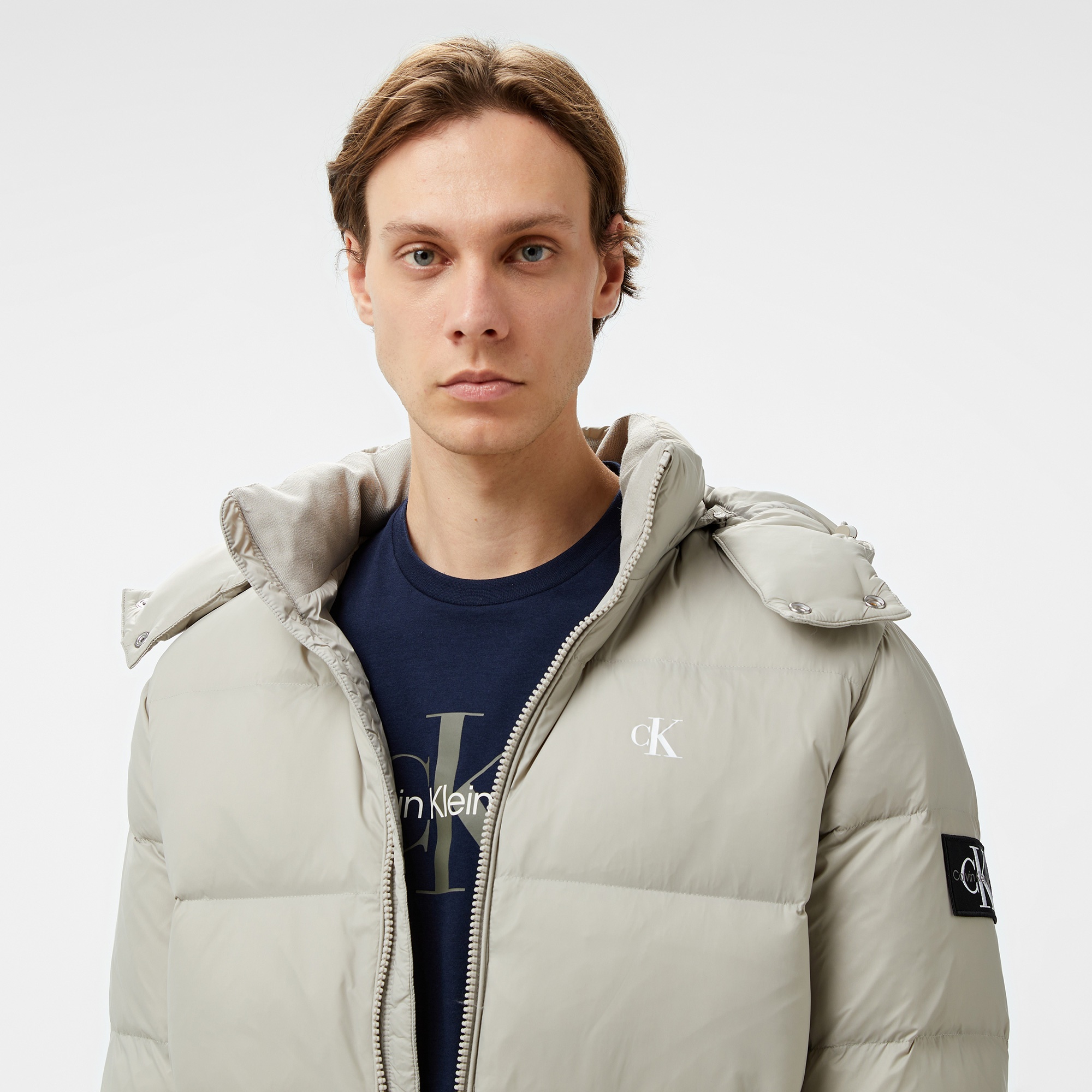 Calvin Klein Jeans Essentials Down Erkek Gri Ceket