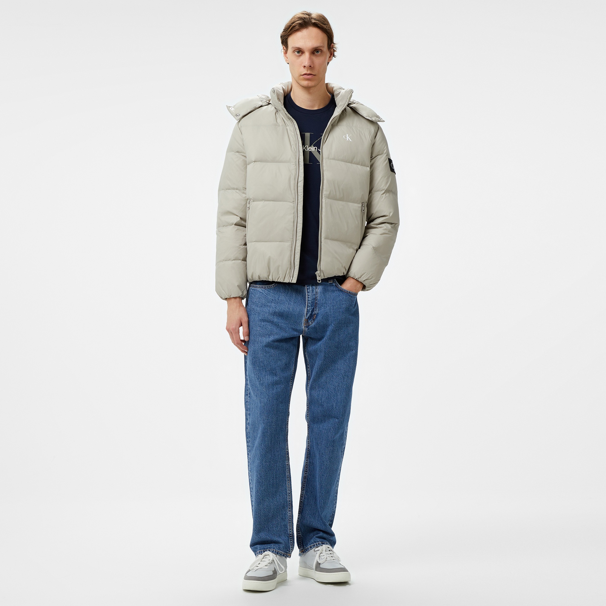 Calvin Klein Jeans Essentials Down Erkek Gri Ceket