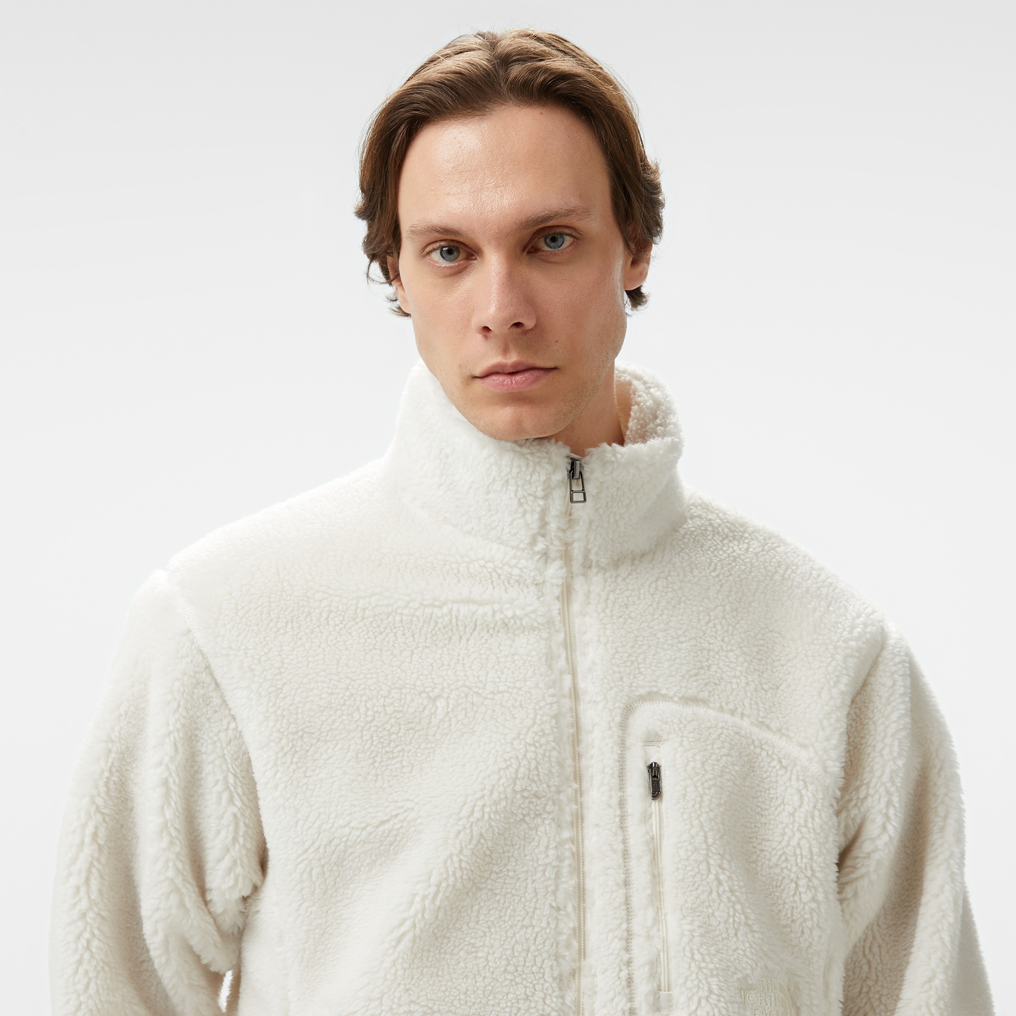 The North Face Extreme Pile Full Zipped Erkek Beyaz Polar Ceket