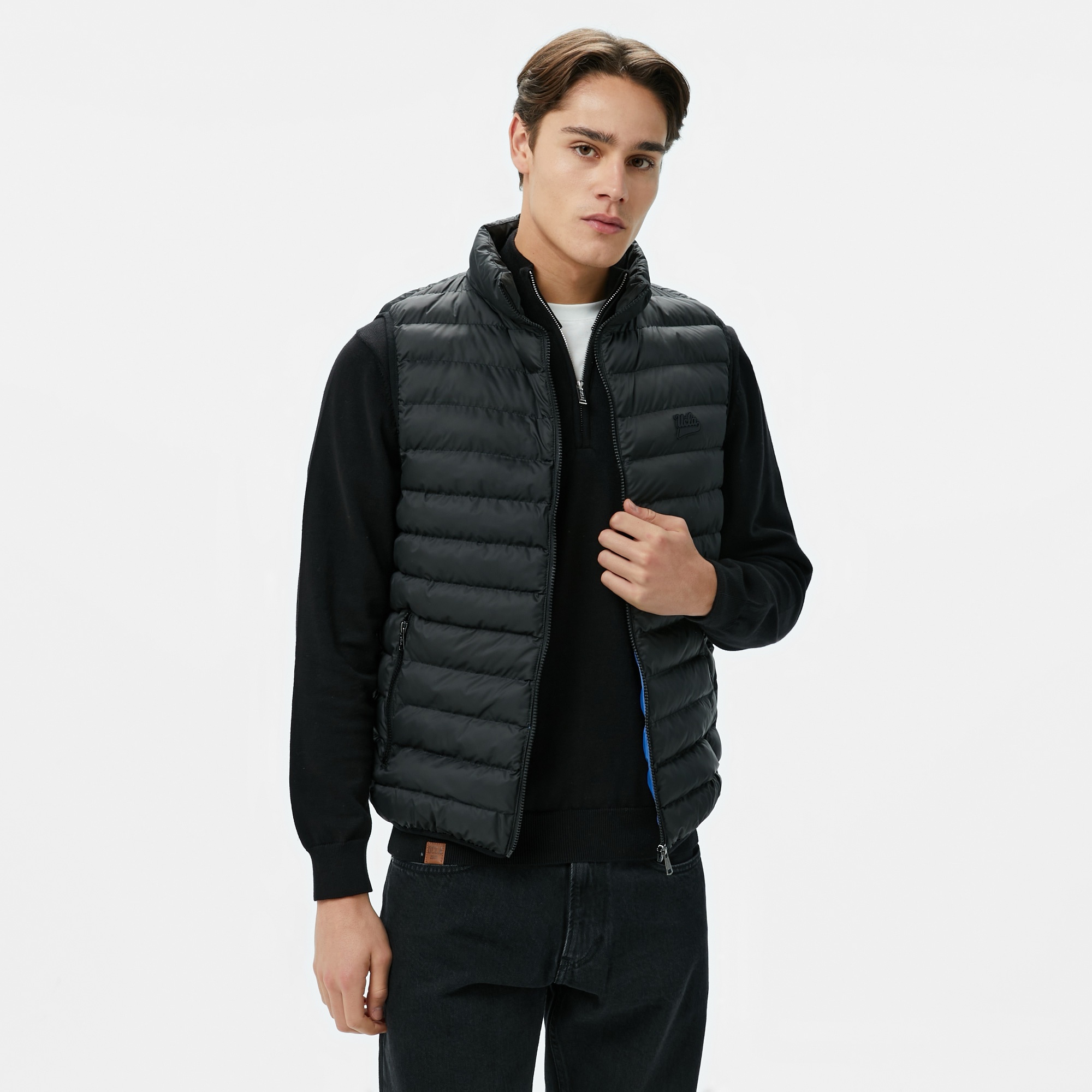 Ucla Blume Erkek Siyah Yelek