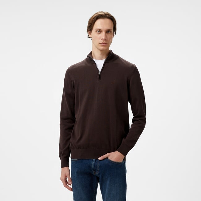  Nautica Erkek Kahverengi Regular Fit Triko