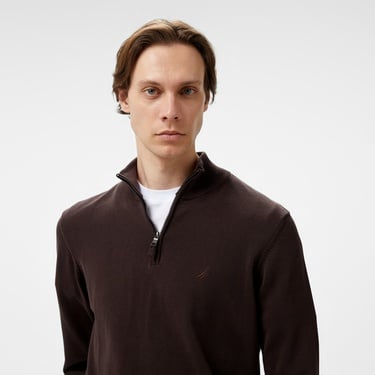  Nautica Erkek Kahverengi Regular Fit Triko