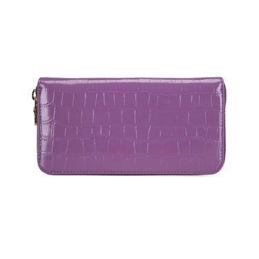  Zane Mor Kadın Kroko Baskılı Deri Cüzdan