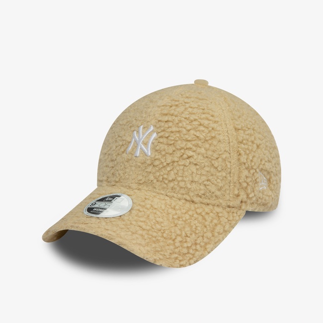  New Era New York Yankees Borg Pastel Kadın Kahverengi Şapka