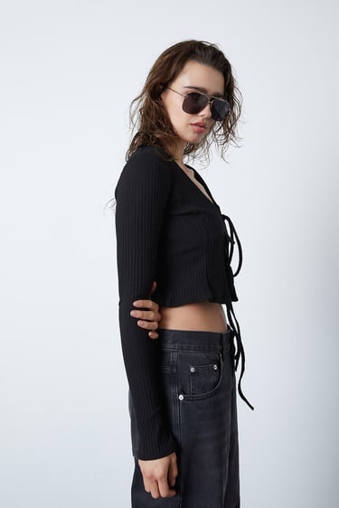  Bağlamalı Uzun Kollu Bluz