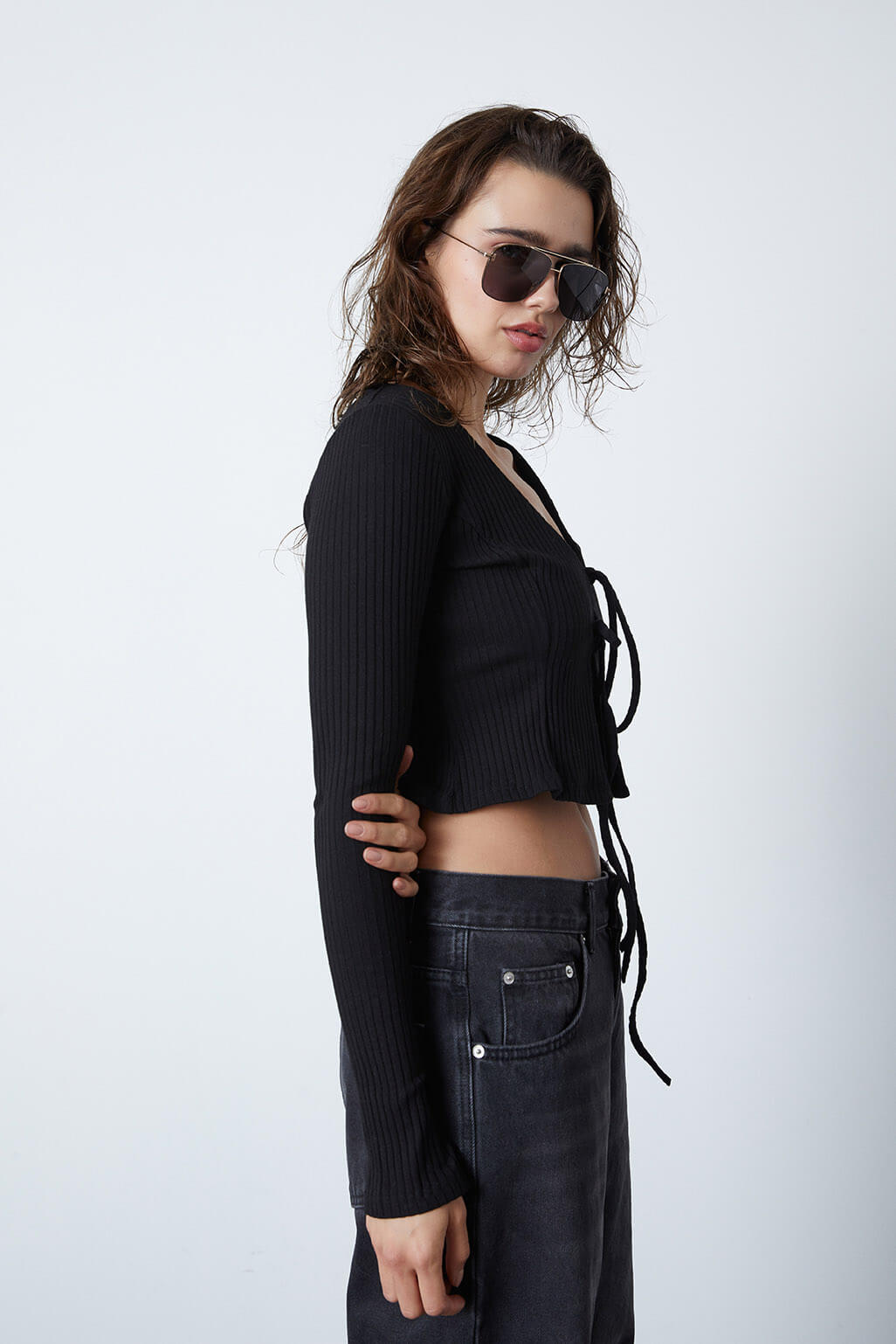  Bağlamalı Uzun Kollu Bluz