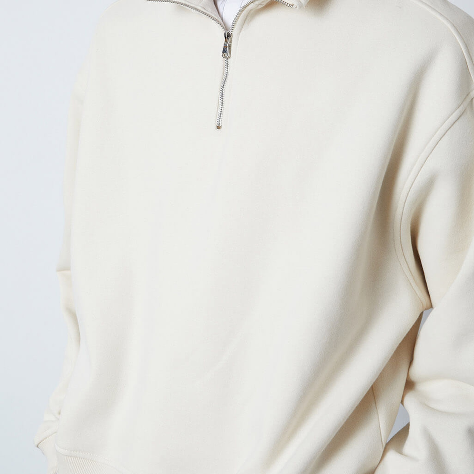 Dik Yaka Oversize Sweatshirt