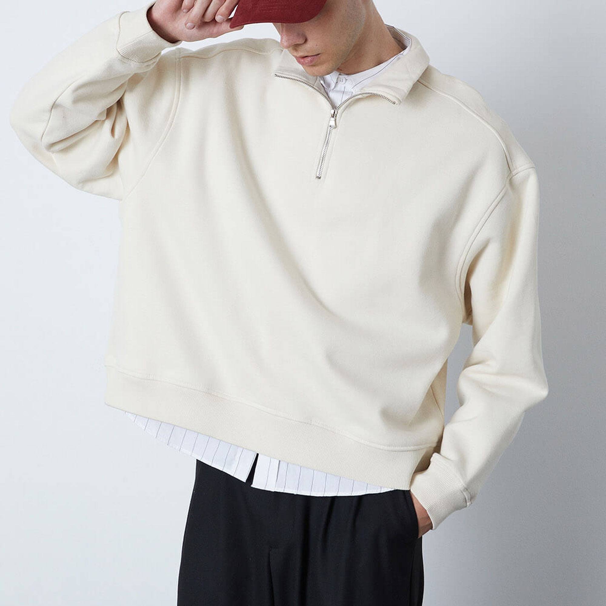 Dik Yaka Oversize Sweatshirt
