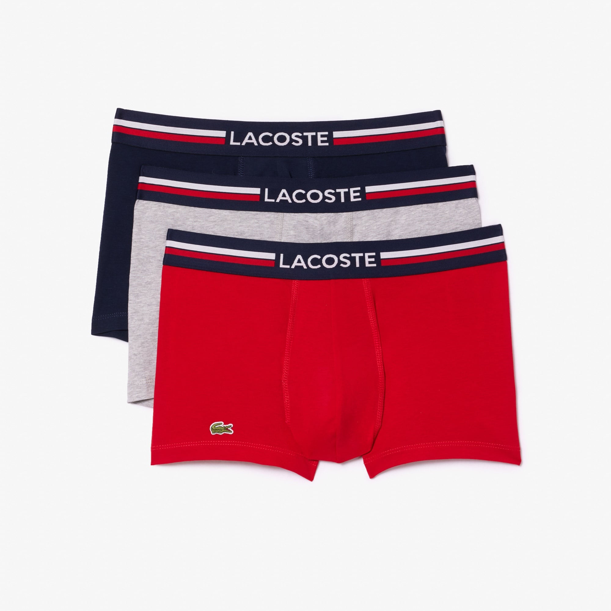 Lacoste Active Erkek Baskılı 3'lü Renkli Boxer