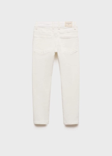  Mango Çocuk Slim Fit Jean Beyaz