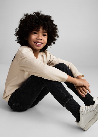  Mango Çocuk Slim Fit Jean Siyah Denim