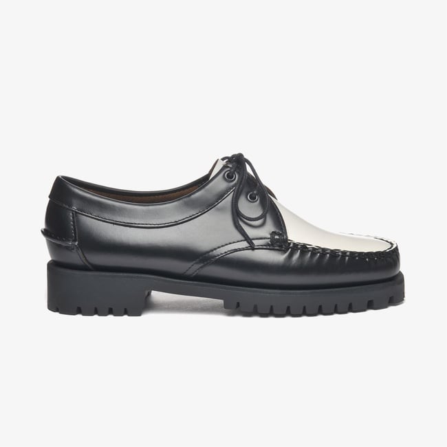  Sebago James Lug Kadın Siyah/Beyaz Günlük Ayakkabı