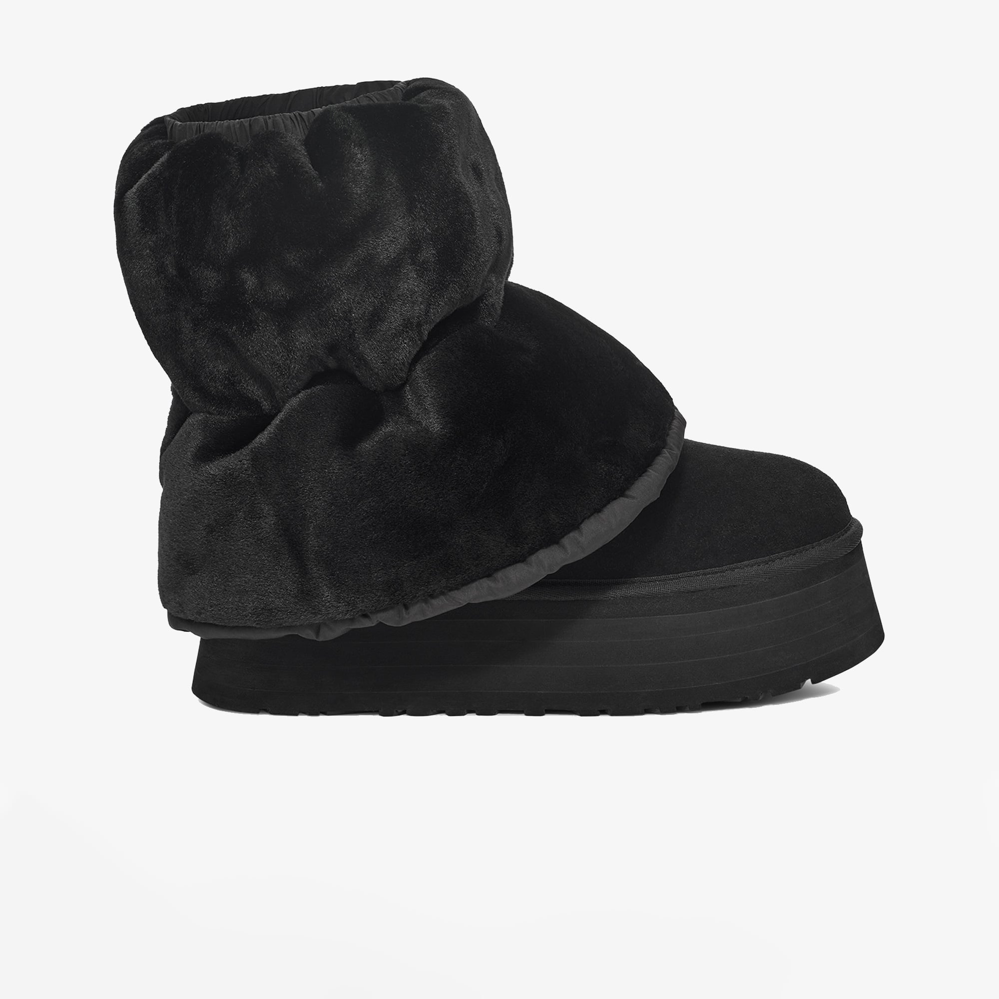 UGG Classic Mini Dipper Puffer Kadın Siyah Bot