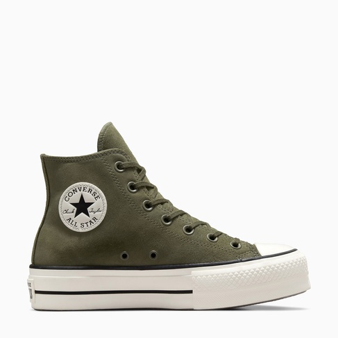  Converse Chuck Taylor All Star Lift Kadın Yeşil Süet Platform Sneaker