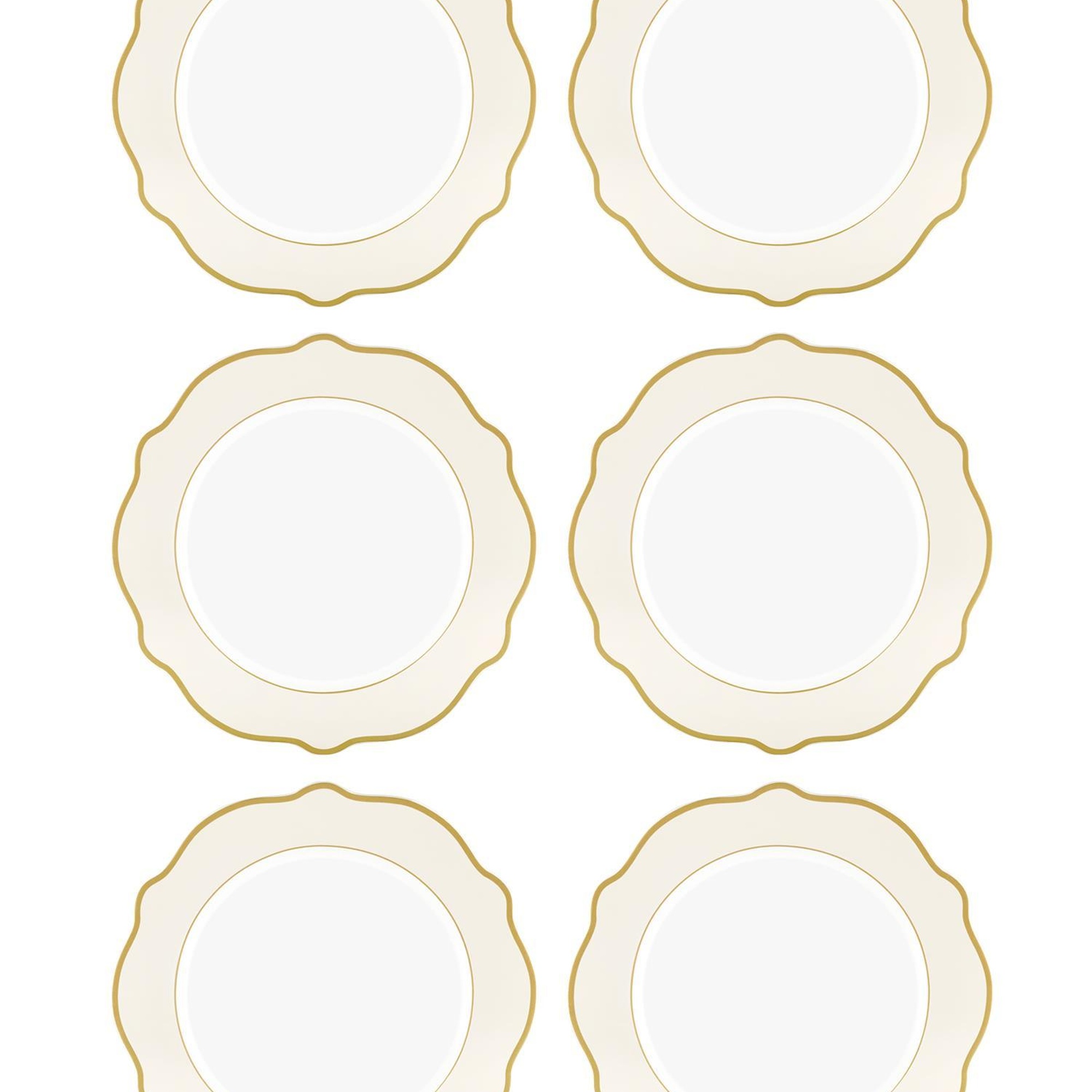 Jaswely Servis Tabağı 6 Parça Krem 27 Cm