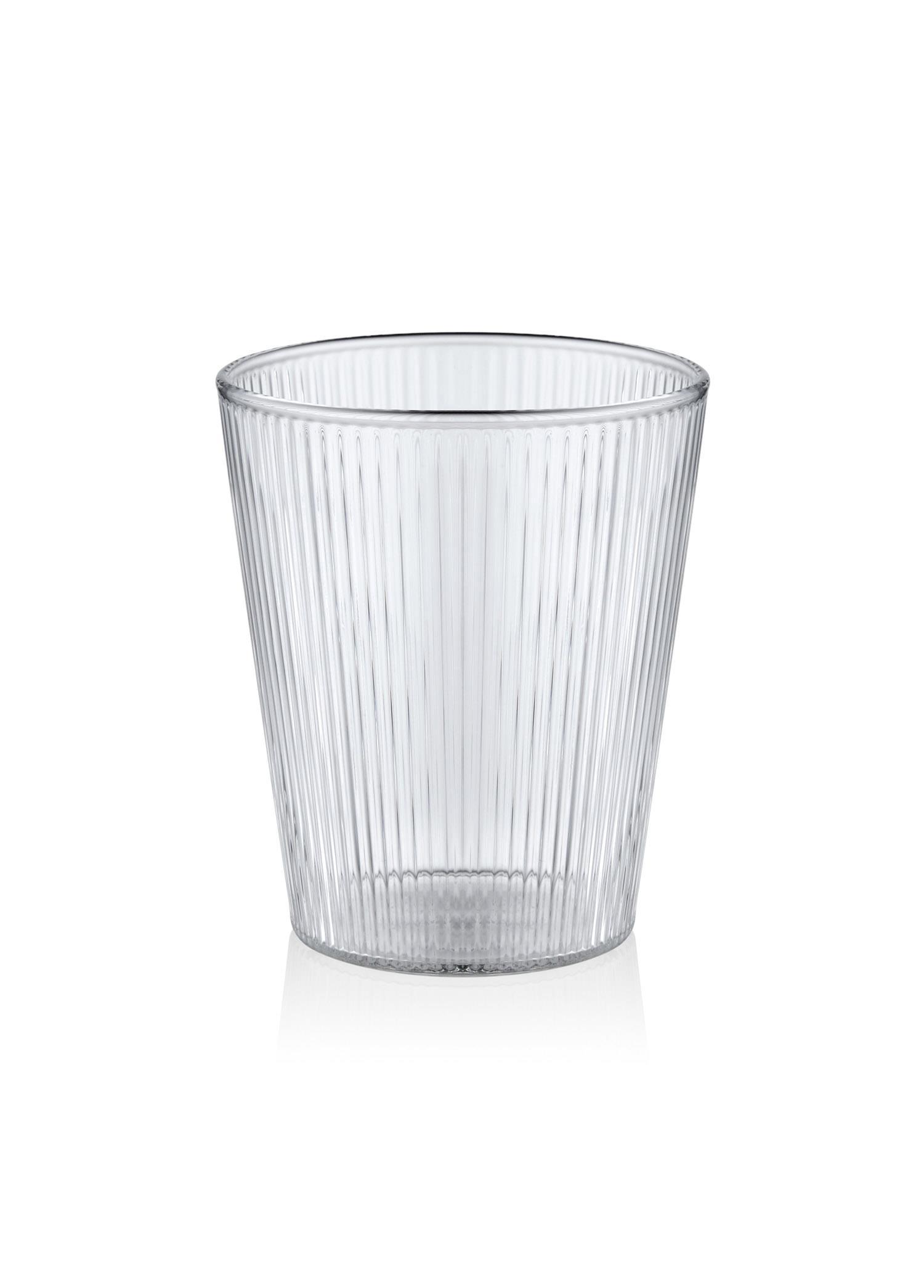  Striped Borosilikat Cam Bardak 400 ml