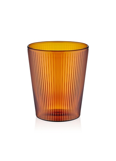  Striped Borosilikat Cam Bardak Amber 400 ml