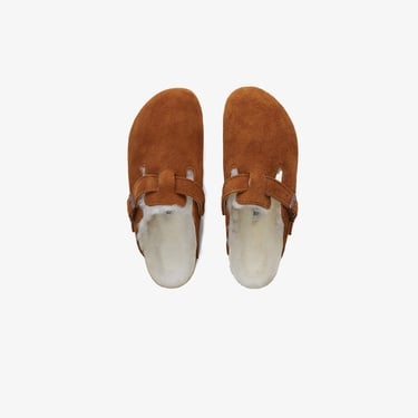  Birkenstock Suede Shearling Unisex Kahverengi Terlik