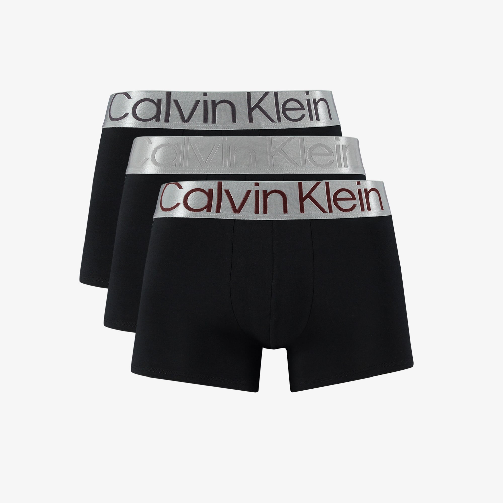Calvin Klein Trunk Metalik Bantlı 3'lü Erkek Siyah Boxer