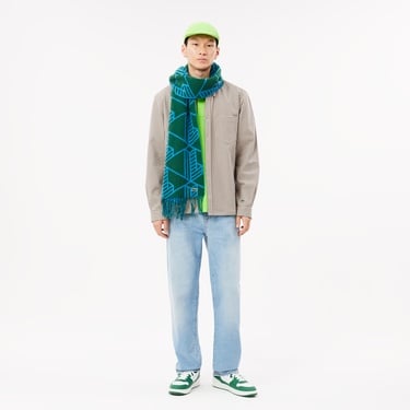  Unisex Monogram Yeşil Atkı