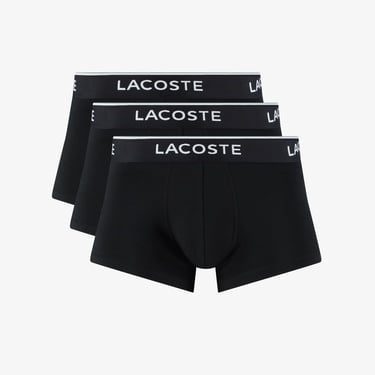  Lacoste Erkek 3'lü Siyah Boxer