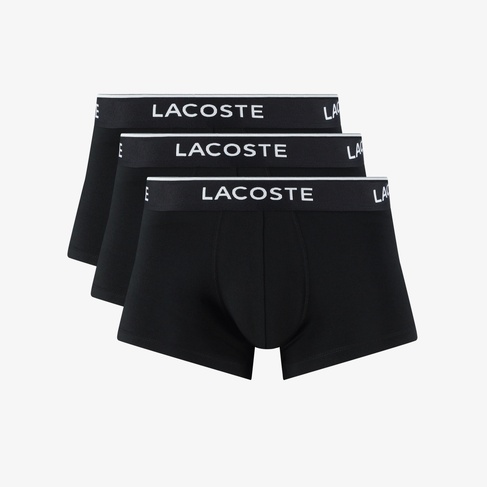  Lacoste Erkek 3'lü Siyah Boxer