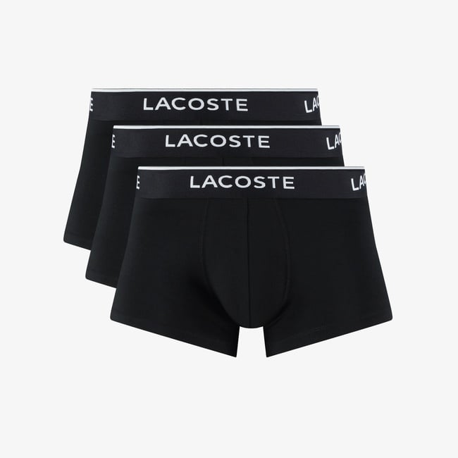  Lacoste Erkek 3'lü Siyah Boxer