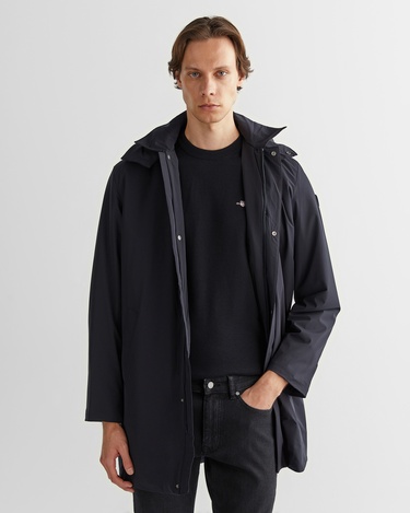  GANT Erkek Siyah Kapüşonlu Mont