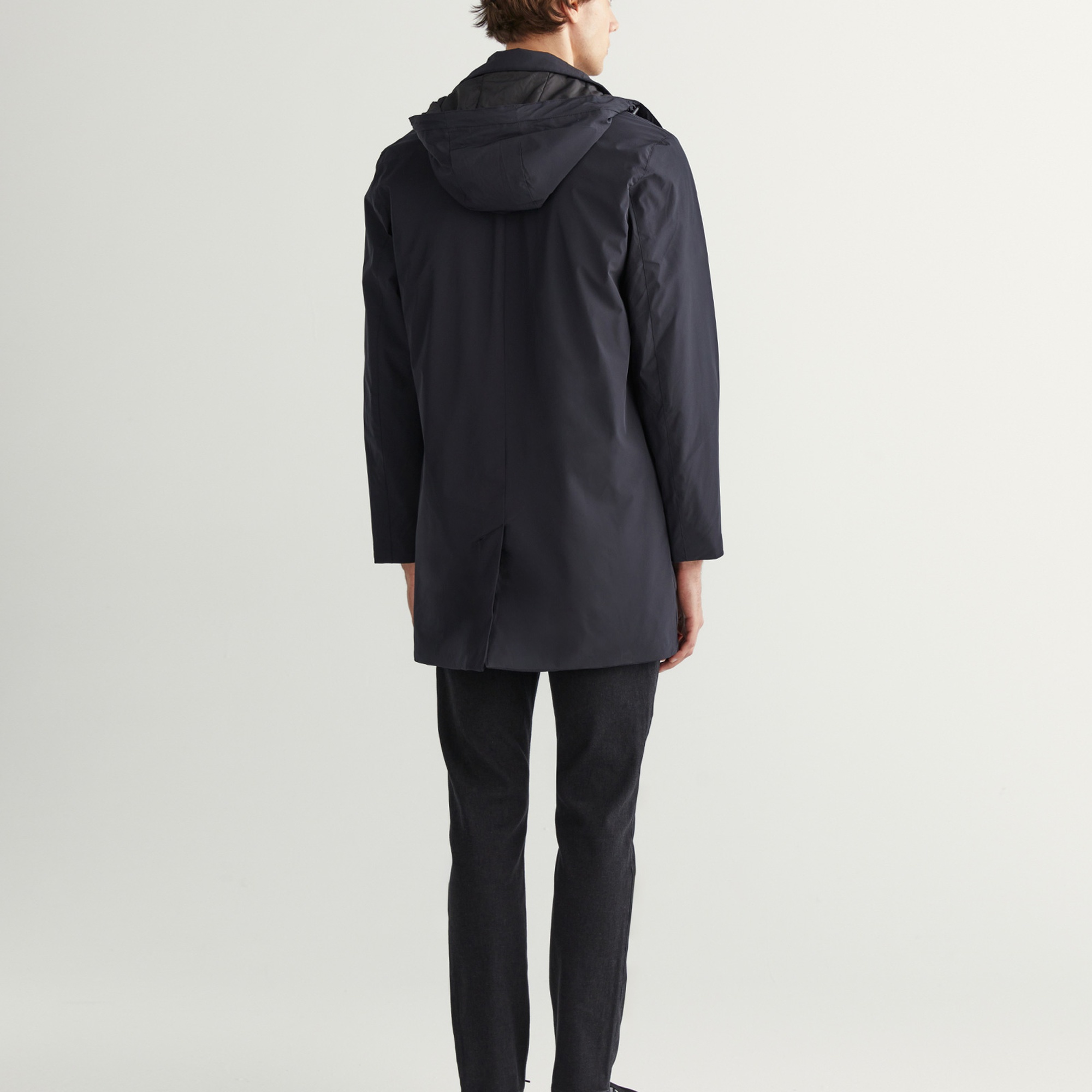 GANT Erkek Siyah Kapüşonlu Mont