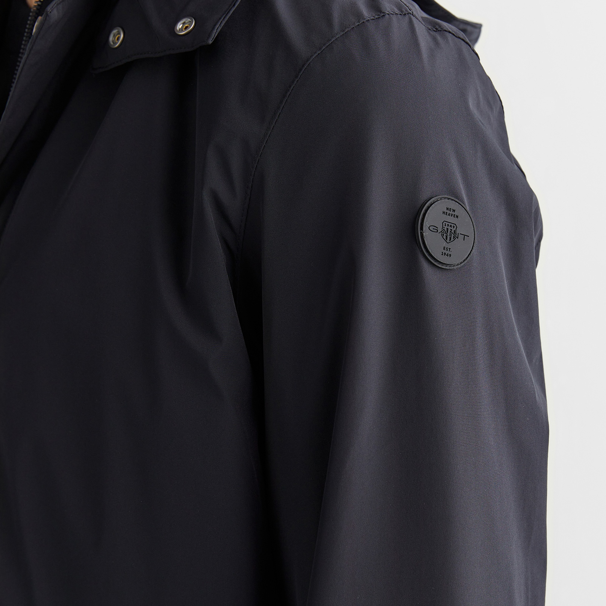 GANT Erkek Siyah Kapüşonlu Mont