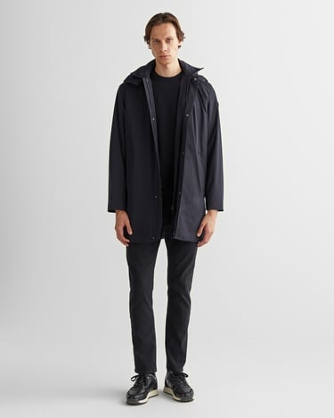  GANT Erkek Siyah Kapüşonlu Mont