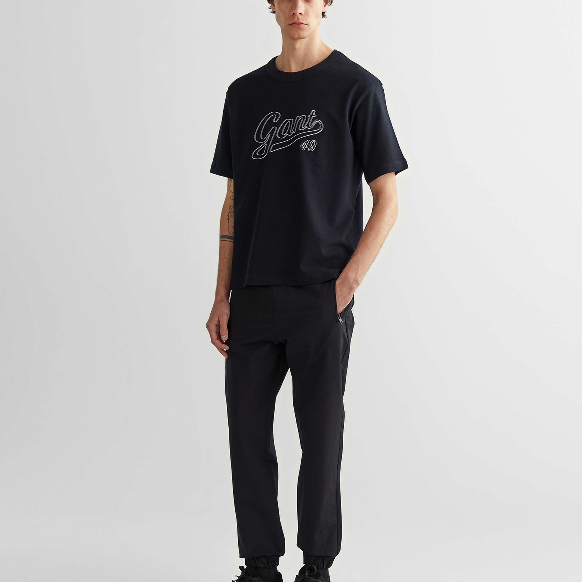 GANT Erkek Siyah Regular Fit Jogger Pantolon