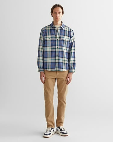  GANT Erkek Mavi Regular Fit Kareli Gömlek